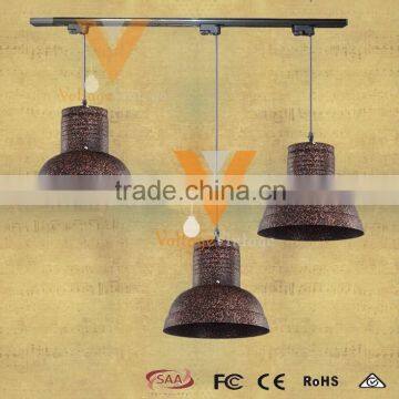 Manufacturer's Premium Rusted Vintage Style Pendant Lamp Industrial Warehouse Track Light Dome Metal Hanging Lamp