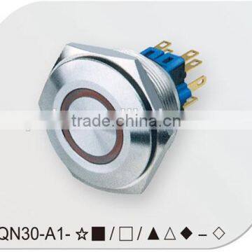 30mm push button switch with connector , switch socket with cable