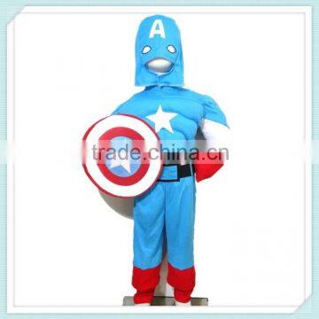 Halloween Party costumes Children's model clothing Role-playing Captain America clothing,Long-sleeved T-shirt