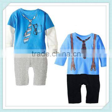 New boy gentleman tie strap Infant Romper climbing clothes jumpsuit baby clothing Romper