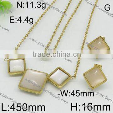 Fashion Hot Gold Color Stainless Steel Set Custom Jewelry China Supplier