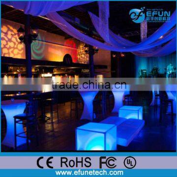 waterproof portable rechargable rgb outdoor cube seat table,led illuminated glowing ice cube