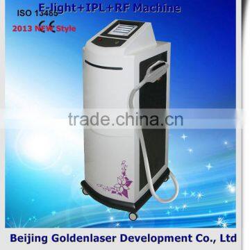 2013 New style E-light+IPL+RF machine www.golden-laser.org/ wire hair removal