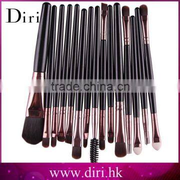 China supplier 15pcs synthetic hair black makeup brush set