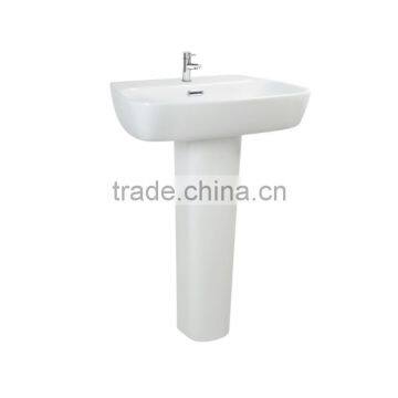 Full pedestal ceramic hand washing bathroom sink