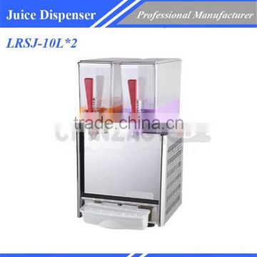 LRSJ-10L*2 Double Tanks Electric Cold Fruit Juice Dispenser for Sale