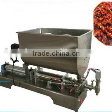 100L volume Big hopper with mixer Chilli sauce filling machine