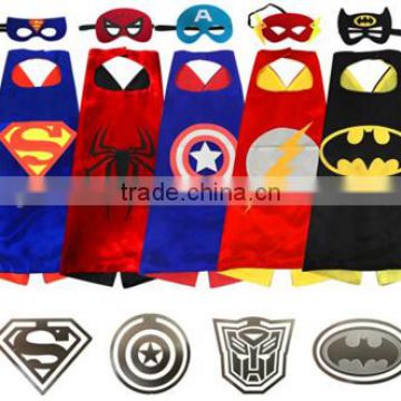 Superhero Cape and Mask Costumes For Kids Set with Bonus Bookmarks