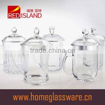 260ml Crystal beer glasss stein with handle 2016 hot selling