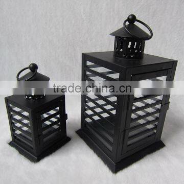 black metal lantern in basket style