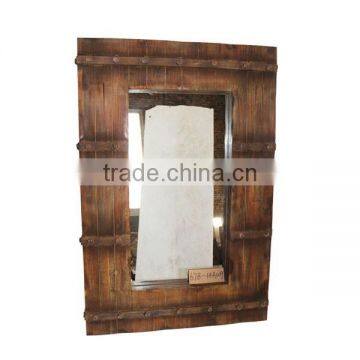 Lagre Retro Wooden Wall Mirror Solid Wood Mirror Antique Cheap Wall Mirror Wholesale