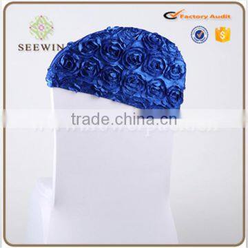 Half Back Rosette Chair Cover for Wedding photo-6
