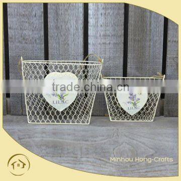 metal wall mounted hanging baskets