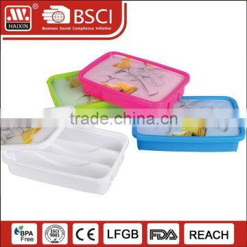 Haixing Plastic Cutlery Tray with printed lid