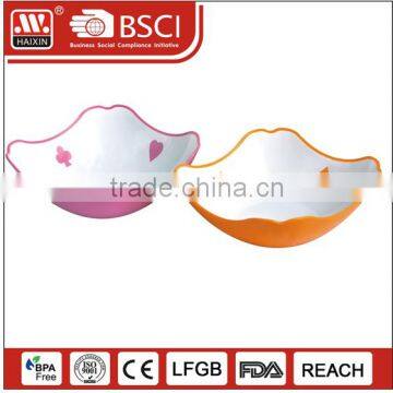 2015 new design unique plastic salad bowl with SGS approved