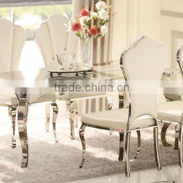 dining room table/ Stainless steel and marble top dining sets AH103