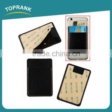 Toprank New Rfid Blocking Back Stick Card Holder 3M Adhesive Sticker Smart Wallet Cell Mobile Credit Card Holder