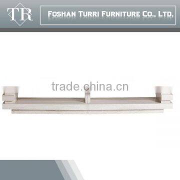 Classic White Gloss Travertine TV Stand For Living Room photo-2