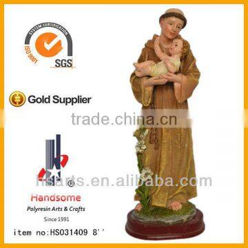12 Inch Antony With Baby Polyresin Religious Statues Wholesale photo-3