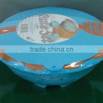 High Quality Food Grade Round Plastic Salad Bowl Set,4PCS Mixing Bowl photo-2