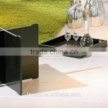 Multifunctional Home Furniture Side Table With Magazine Rack Tray Table With Glossy Finished photo-4