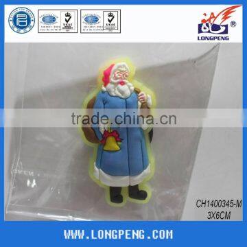 Blue Xmas Santa Pvc Fridge Magnet