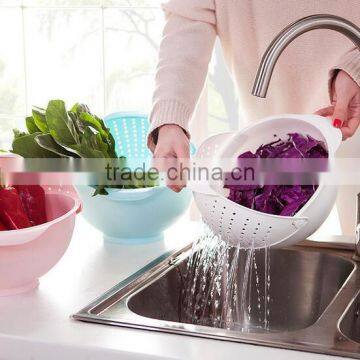 Wholesale Basket Strainer Plastic Collapsible Fruit Vegetable Colander photo-3