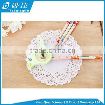 Wholesale Promotional Kid's Gift Lovely Bird Shape Clock Model Plastic Double Hole Pencil Sharpener photo-4