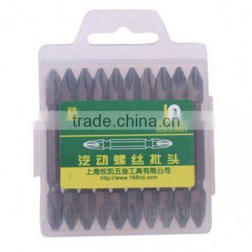 Factory Supply High Quality CRV Rubber Handle Screwdriver With Double End Screwdriver Bits