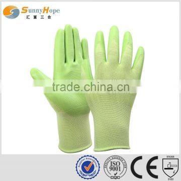 SUNNYHOPE 13gauge size 9 Nitrile Coated Nylon Work Gloves