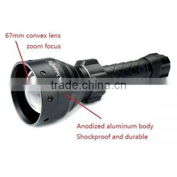 67mm zoom flashlight hunting usage red light LED uniquefire uf-1405