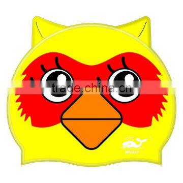 Custom Waterproof Silicone Cartoon Swimming Cap for Kids photo-2