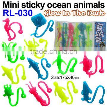 new glow in dark sticky ocean animal toy