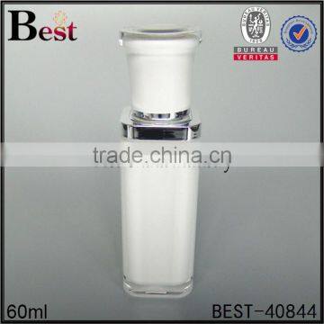Unique Square Lotion Bottle Empty 30ml 60ml 120ml Acrylic Cosmetic Cream Bottle Pearl White Color High Quality Luxury Bottle photo-6