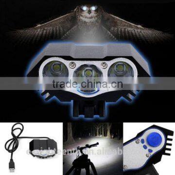2016 high quality cheap factory price 2000 Lumen cree T6 LED front torch USB bike light