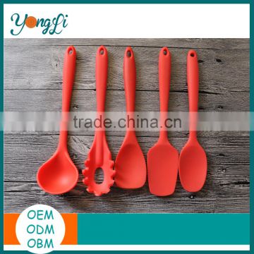 Stainless Steel & Silicone Kitchen Utensils, 5 Piece Cooking Utensil Set