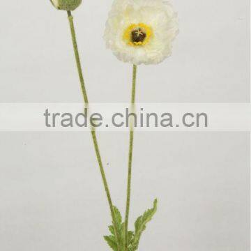 white long big silk poppy flower flower decoration