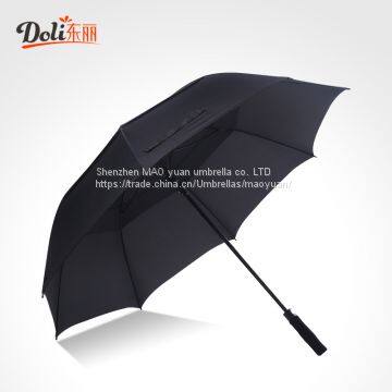 Dongli Double Layer Automatic Clear Umbrella Anti-ultraviolet Golf Umbrella Long Handle Advertising Welcome Umbrella Who photo-2
