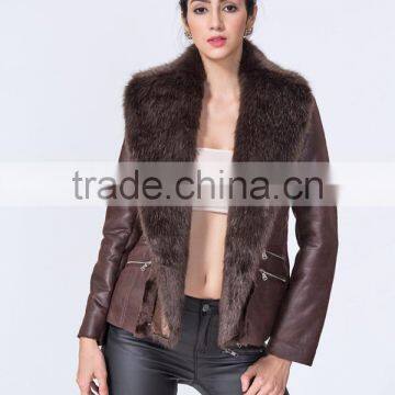 New Fashion Wholesale Clothing Manufacturers Women Jacket With Fur Collar photo-2