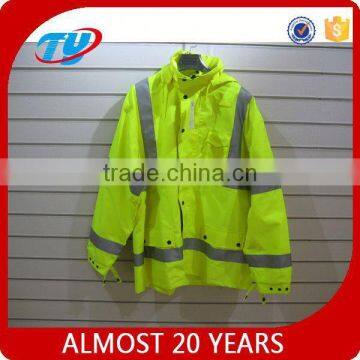 yellow security winter jacket