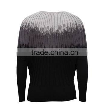 Ladies' Dip-dye Knitted Jumper With Batwing Sleeves photo-2