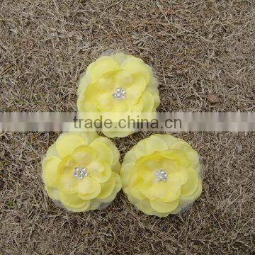 Hot Sale Peony Flower Artifial Flowers Accessory Handmade Artificial Fabric Peony Hair Flowers For Hair Dress Decoration photo-4