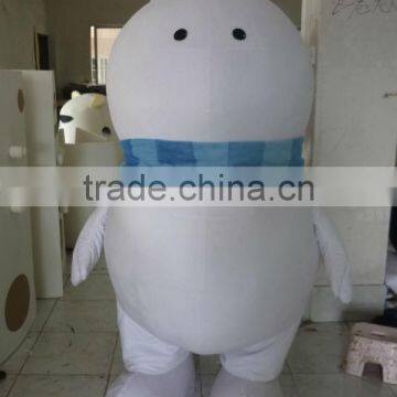 Small Eyes Big Mould White Rabbit Mascot Costume