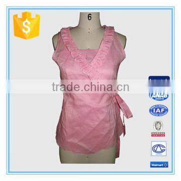 Fashion And Stylish Ramie Blouses New Models With Pink Color