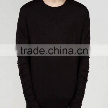 2016 Summer Long Sleeve t Shirt Extended t Shirt Sport Hip Hop Oversized t Shirt Streetwear Loose Tee Shirt photo-6