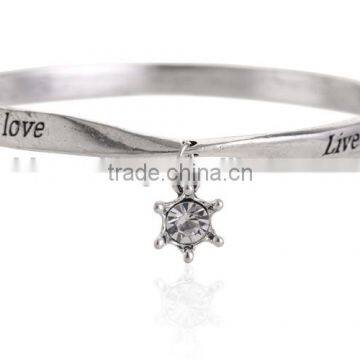 Diy Small Charm Bangle Custom Name Logo Bangle Women Twist Daily Wear Bangles photo-4