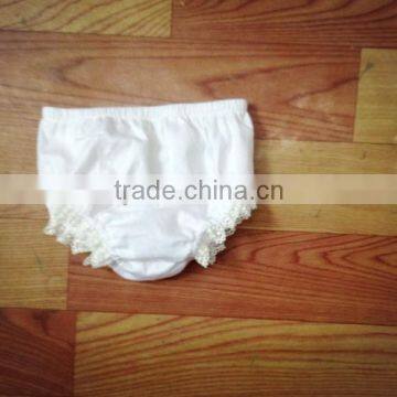 Woven Cotton White With Lace Ruffle Bloomers for Baby Girls and Toddler Girl Photo Prop Diaper Cover Cute Kids Birthday Outfit