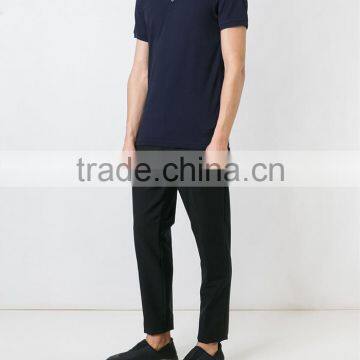 China Wholesale Midnight Blue Cotton Striped Polo Shirts Wholesale China photo-3