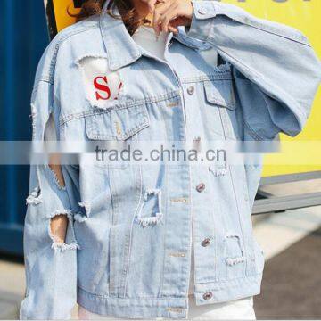 Zm35731a Sweet Girl Denim Jean Jacket 2017 Autumn Clothes for Women photo-2