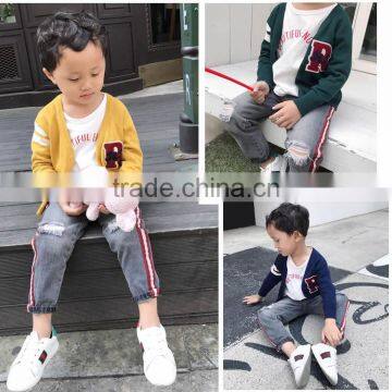 1-7 Years 2017 New Wholesale Cotton Full Sleeves V-Neck Knitting Baby Boys Girls Coats (pick Size Color) photo-5
